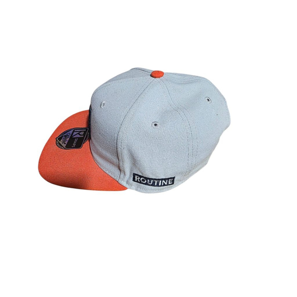 Men's Routine Gray Orange Baseball Cap One Size - Picture 2 of 5